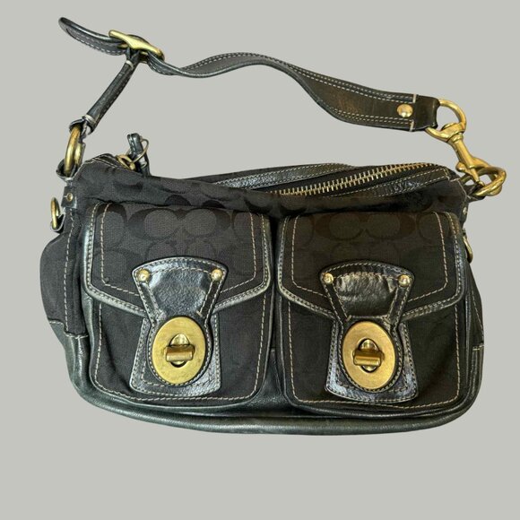 Coach Legacy 65th Anniversary Shoulder Bag – Style 10339 Black Leather Trim, Y2K - Picture 1 of 5